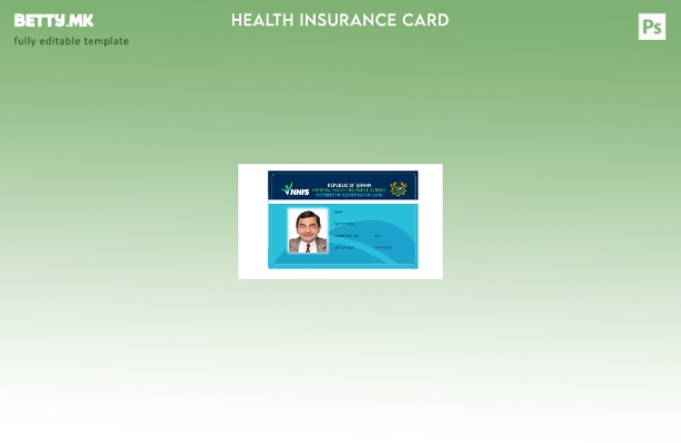 Модерен стил Шаблон за картичка за здравствено осигурување на Гана NHIS